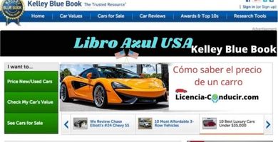 libro azul usa, valor de mi carro