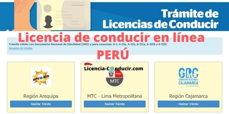 Licencia de conducir en línea PERÚ